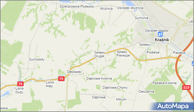 mapa Kowalin, Kowalin na mapie Targeo