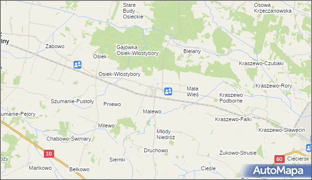 mapa Koziebrody, Koziebrody na mapie Targeo