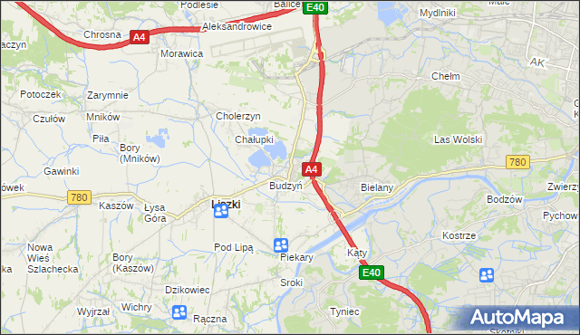 mapa Kryspinów, Kryspinów na mapie Targeo