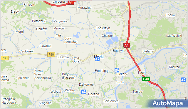 mapa Liszki powiat krakowski, Liszki powiat krakowski na mapie Targeo