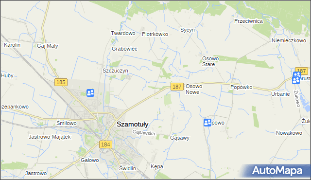 mapa Ludwikowo gmina Szamotuły, Ludwikowo gmina Szamotuły na mapie Targeo