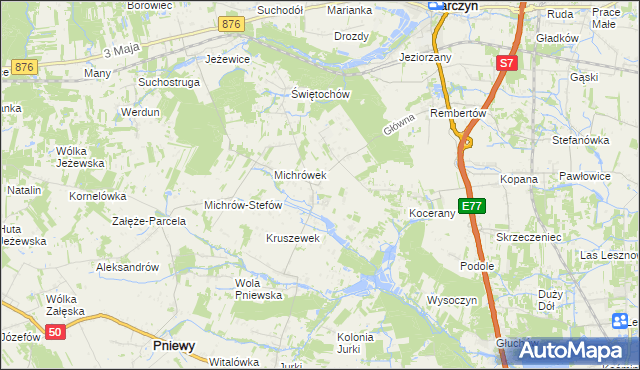 mapa Michrów, Michrów na mapie Targeo