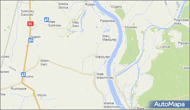 mapa Międzyłęż, Międzyłęż na mapie Targeo