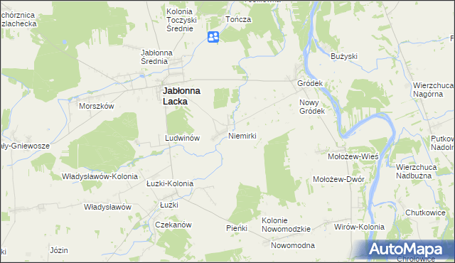 mapa Niemirki, Niemirki na mapie Targeo