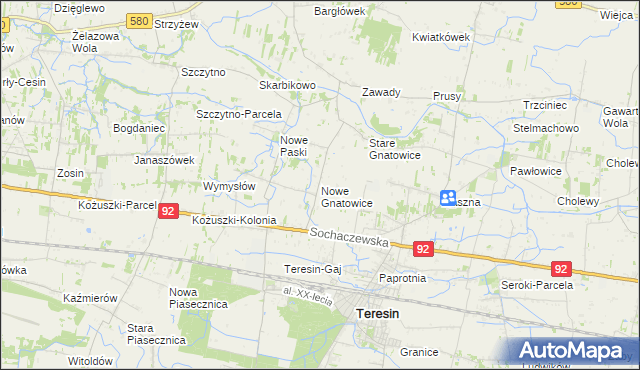 mapa Nowe Gnatowice, Nowe Gnatowice na mapie Targeo