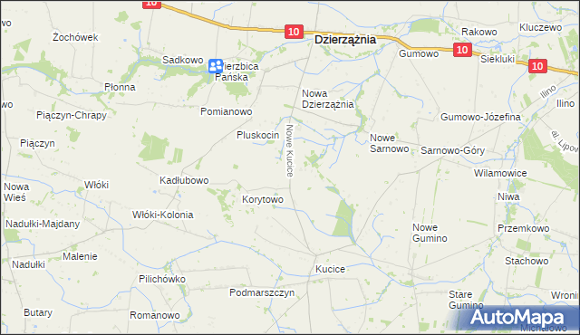 mapa Nowe Kucice, Nowe Kucice na mapie Targeo