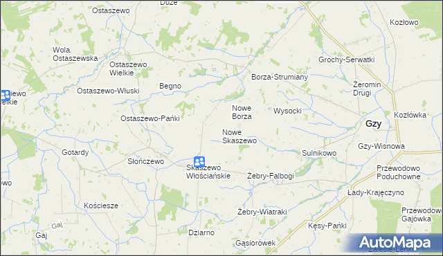 mapa Nowe Skaszewo, Nowe Skaszewo na mapie Targeo