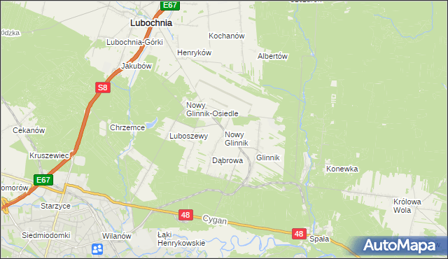 mapa Nowy Glinnik, Nowy Glinnik na mapie Targeo