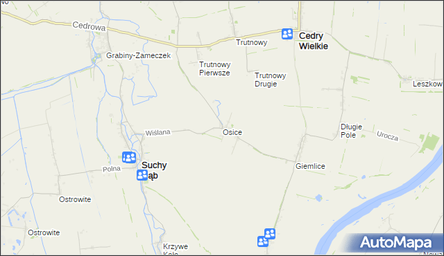 mapa Osice, Osice na mapie Targeo