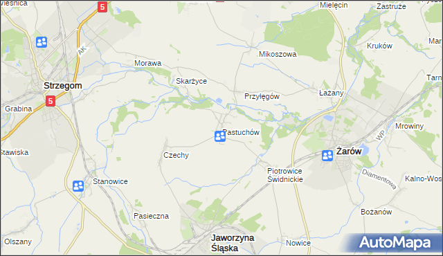 mapa Pastuchów, Pastuchów na mapie Targeo