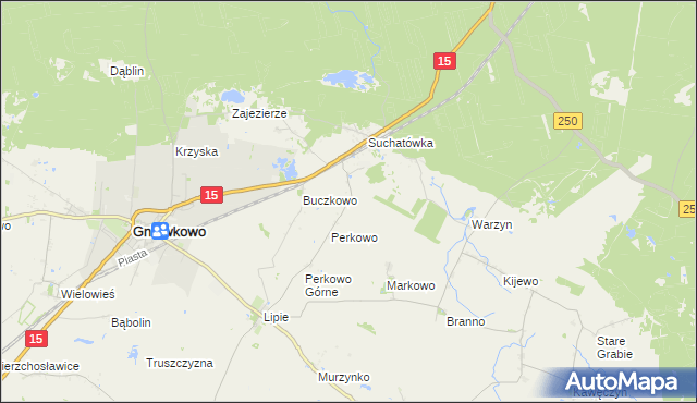 mapa Perkowo Dolne, Perkowo Dolne na mapie Targeo