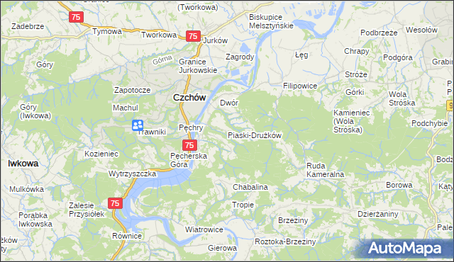 mapa Piaski-Drużków, Piaski-Drużków na mapie Targeo