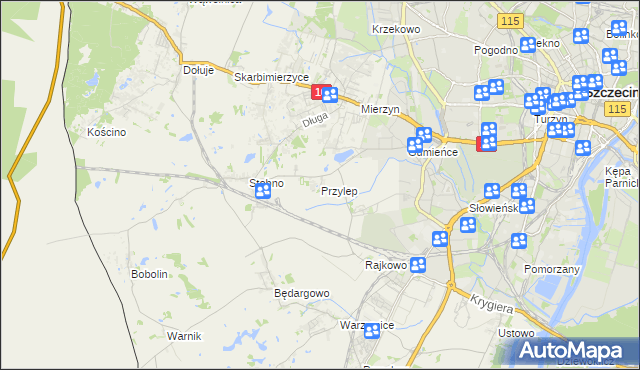 mapa Przylep, Przylep na mapie Targeo