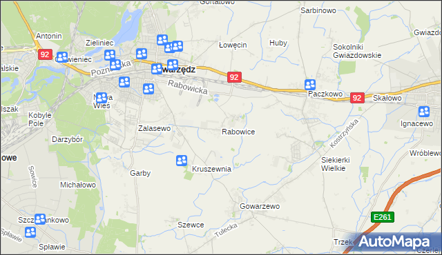 mapa Rabowice, Rabowice na mapie Targeo