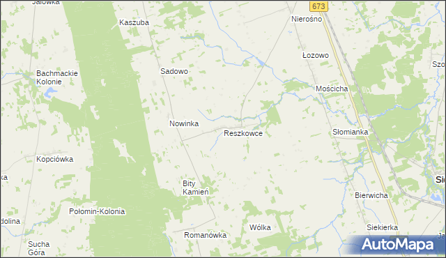 mapa Reszkowce, Reszkowce na mapie Targeo