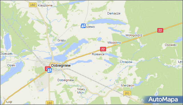 mapa Rolewice, Rolewice na mapie Targeo