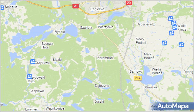 mapa Rotembark, Rotembark na mapie Targeo