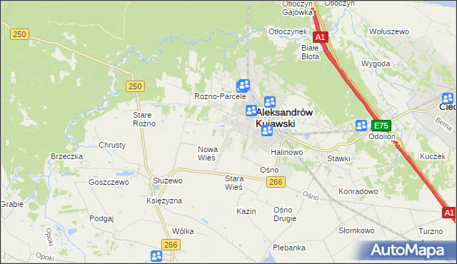 mapa Rudunki gmina Aleksandrów Kujawski, Rudunki gmina Aleksandrów Kujawski na mapie Targeo