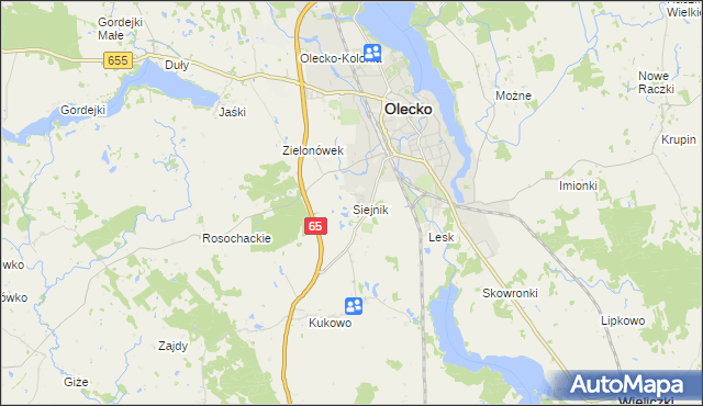 mapa Siejnik, Siejnik na mapie Targeo