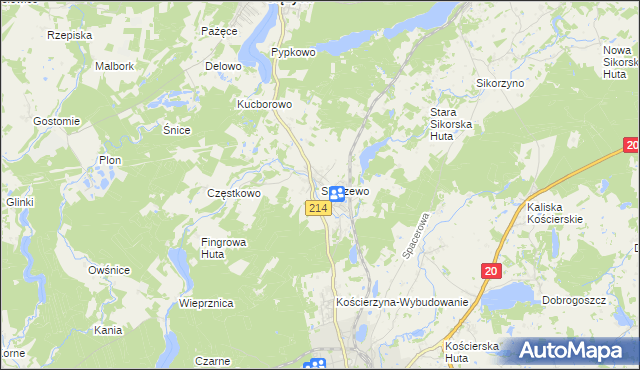 mapa Skorzewo, Skorzewo na mapie Targeo