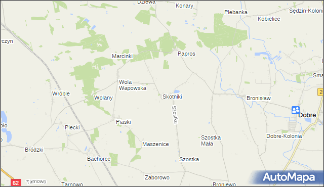 mapa Skotniki gmina Kruszwica, Skotniki gmina Kruszwica na mapie Targeo