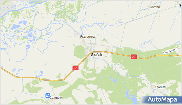mapa Słońsk, Słońsk na mapie Targeo
