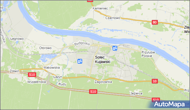 mapa Solec Kujawski, Solec Kujawski na mapie Targeo