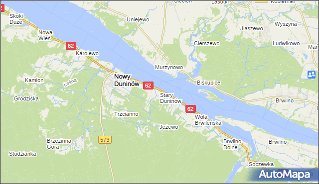 mapa Stary Duninów, Stary Duninów na mapie Targeo
