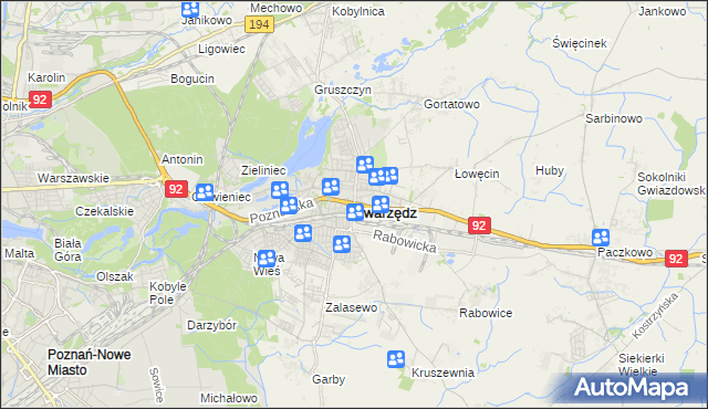 mapa Swarzędz, Swarzędz na mapie Targeo