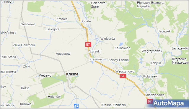 mapa Szlasy Bure, Szlasy Bure na mapie Targeo