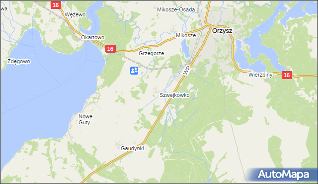 mapa Szwejkówko, Szwejkówko na mapie Targeo