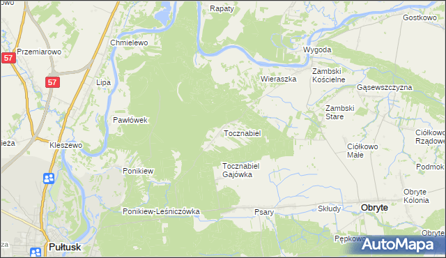 mapa Tocznabiel, Tocznabiel na mapie Targeo