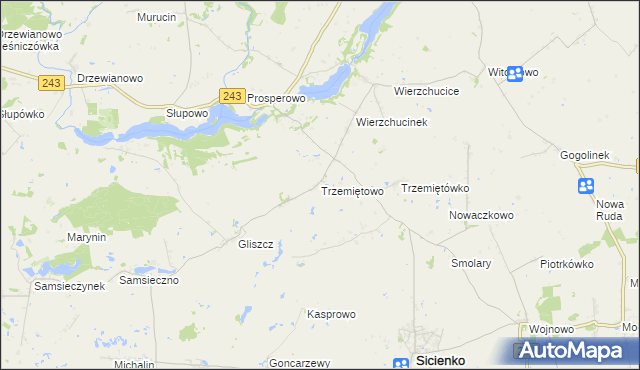 mapa Trzemiętowo, Trzemiętowo na mapie Targeo