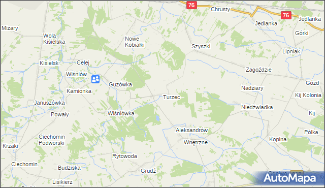 mapa Turzec, Turzec na mapie Targeo