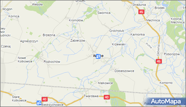 mapa Walce, Walce na mapie Targeo