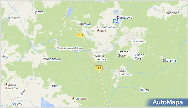 mapa Wielka Piaśnica, Wielka Piaśnica na mapie Targeo