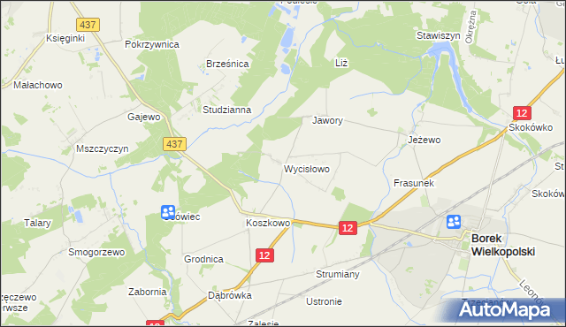 mapa Wycisłowo, Wycisłowo na mapie Targeo