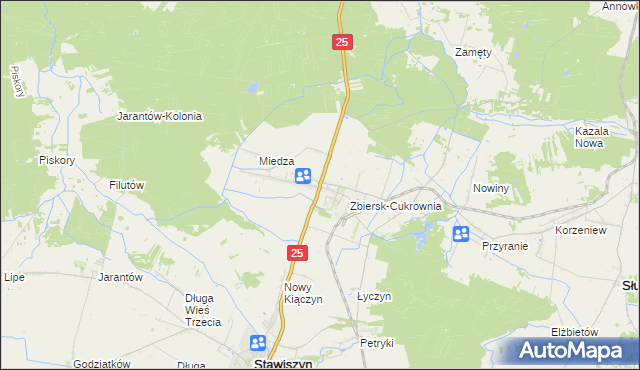 mapa Zbiersk, Zbiersk na mapie Targeo