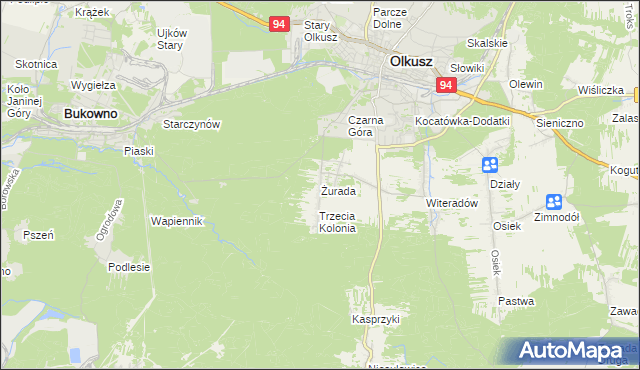 mapa Żurada, Żurada na mapie Targeo