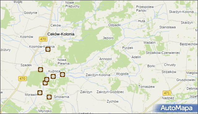 mapa Annopol gmina Lisków, Annopol gmina Lisków na mapie Targeo