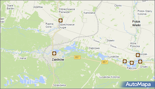 mapa Antoniówka gmina Zaklików, Antoniówka gmina Zaklików na mapie Targeo