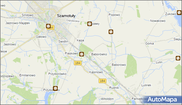 mapa Baborówko, Baborówko na mapie Targeo