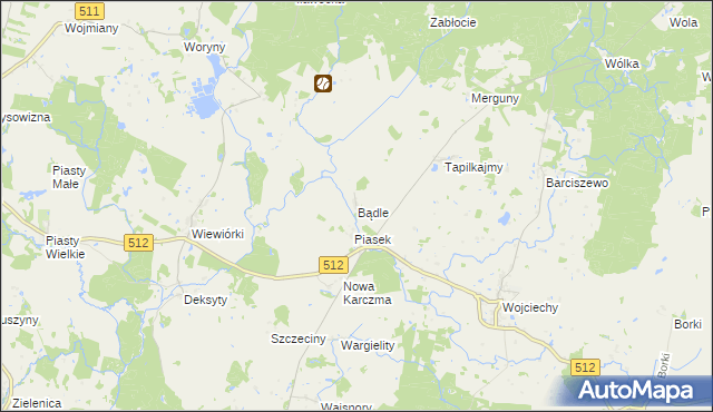 mapa Bądle, Bądle na mapie Targeo