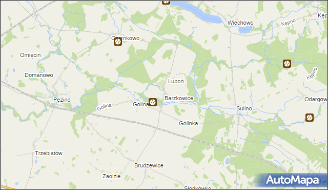 mapa Barzkowice, Barzkowice na mapie Targeo