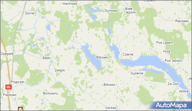 mapa Bitkowo gmina Gołdap, Bitkowo gmina Gołdap na mapie Targeo