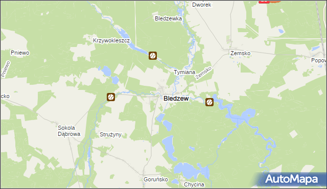 mapa Bledzew, Bledzew na mapie Targeo