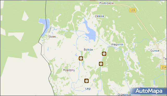 mapa Bolków gmina Dobra (Szczecińska), Bolków gmina Dobra (Szczecińska) na mapie Targeo