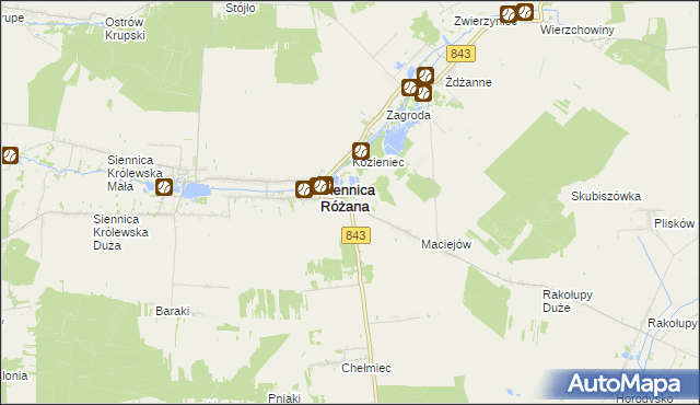 mapa Boruń, Boruń na mapie Targeo