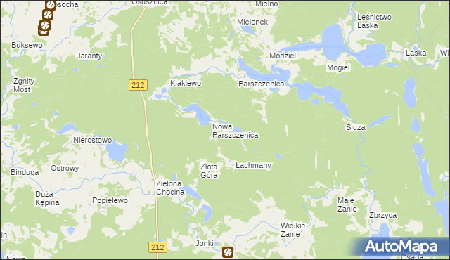 mapa Boryń gmina Konarzyny, Boryń gmina Konarzyny na mapie Targeo