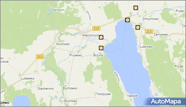 mapa Brzyno, Brzyno na mapie Targeo